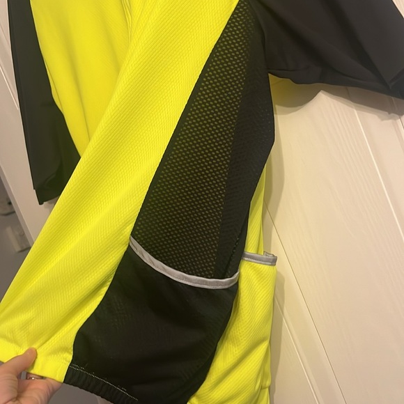 Louis Garneau Cycling Jersey Bicycle Neon Yellow Black - Picture 10 of 11